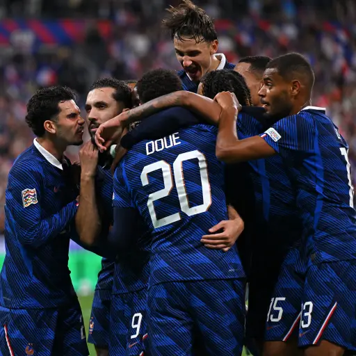 Celebración de Francia ante Bélgica en el Stade de France - Equipe de France