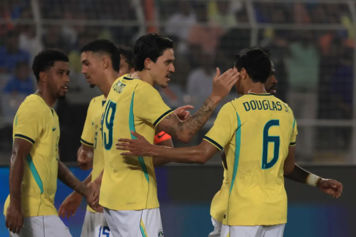 Celebración de Brasil en partido amistoso ante India - EFE