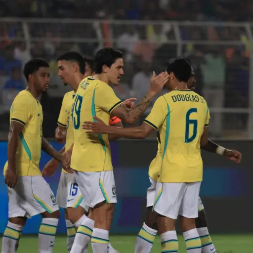 Celebración de Brasil en partido amistoso ante India - EFE