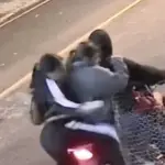 Brutal asalto de motoladrones queda grabado en video en La Florida, zona 19. ,Captura de pantalla video de X.