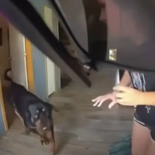 Policía mata a perros enfrente de niños. ,Captura de video