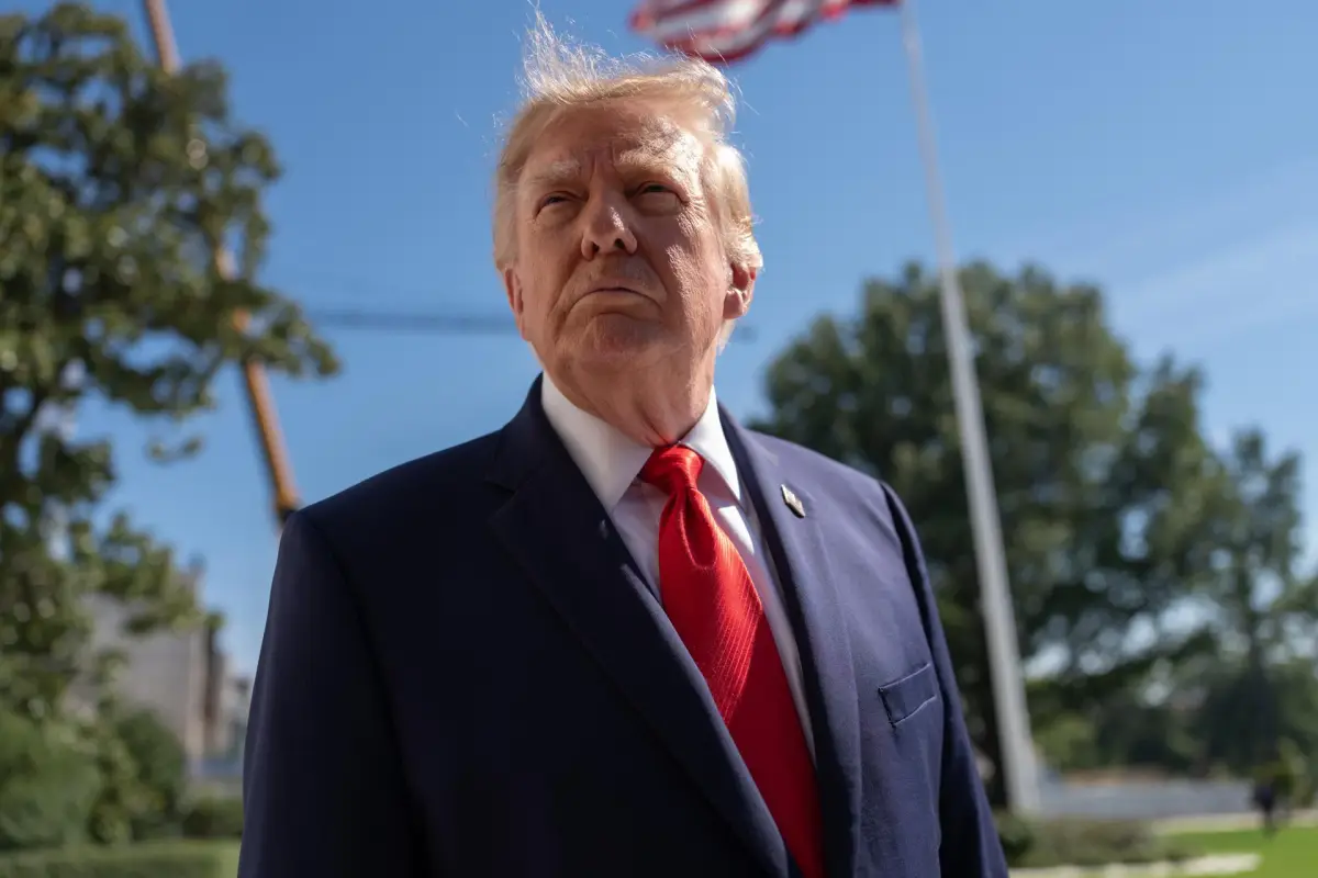 Donald Trump, presidente estadounidense, atiende a los medios en la Casa Blanca, EFE