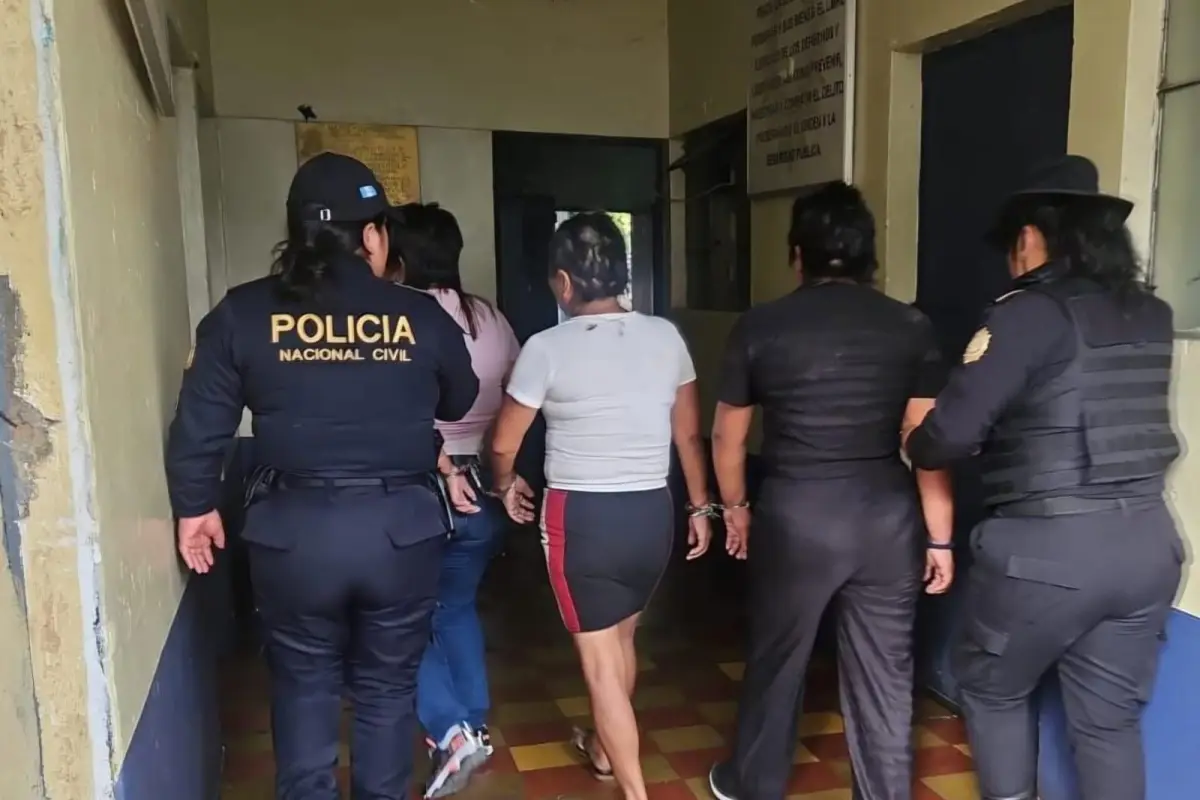 Las tres sospechosas fueron detenidas en Huehuetenango., PNC