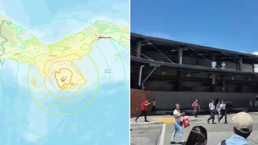 VIDEOS: Captan momento del terremoto de 7.6 en Panamá