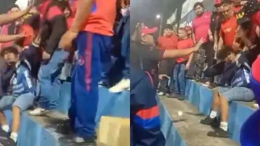 Aficionado recibe paliza en El Trébol durante el clásico 339