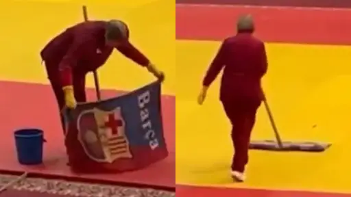 ¡Escándalo mundial! Esto pasó con una bandera del FC Barcelona