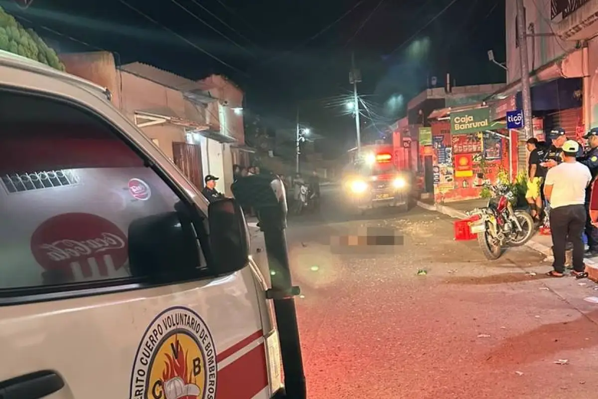 Área donde ocurrió el ataque armado contra tres personas en Zacapa., Bomberos Voluntarios