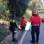 Área donde fue encontrada la persona fallecida en la zona 17. ,PMT capitalina/Montejo