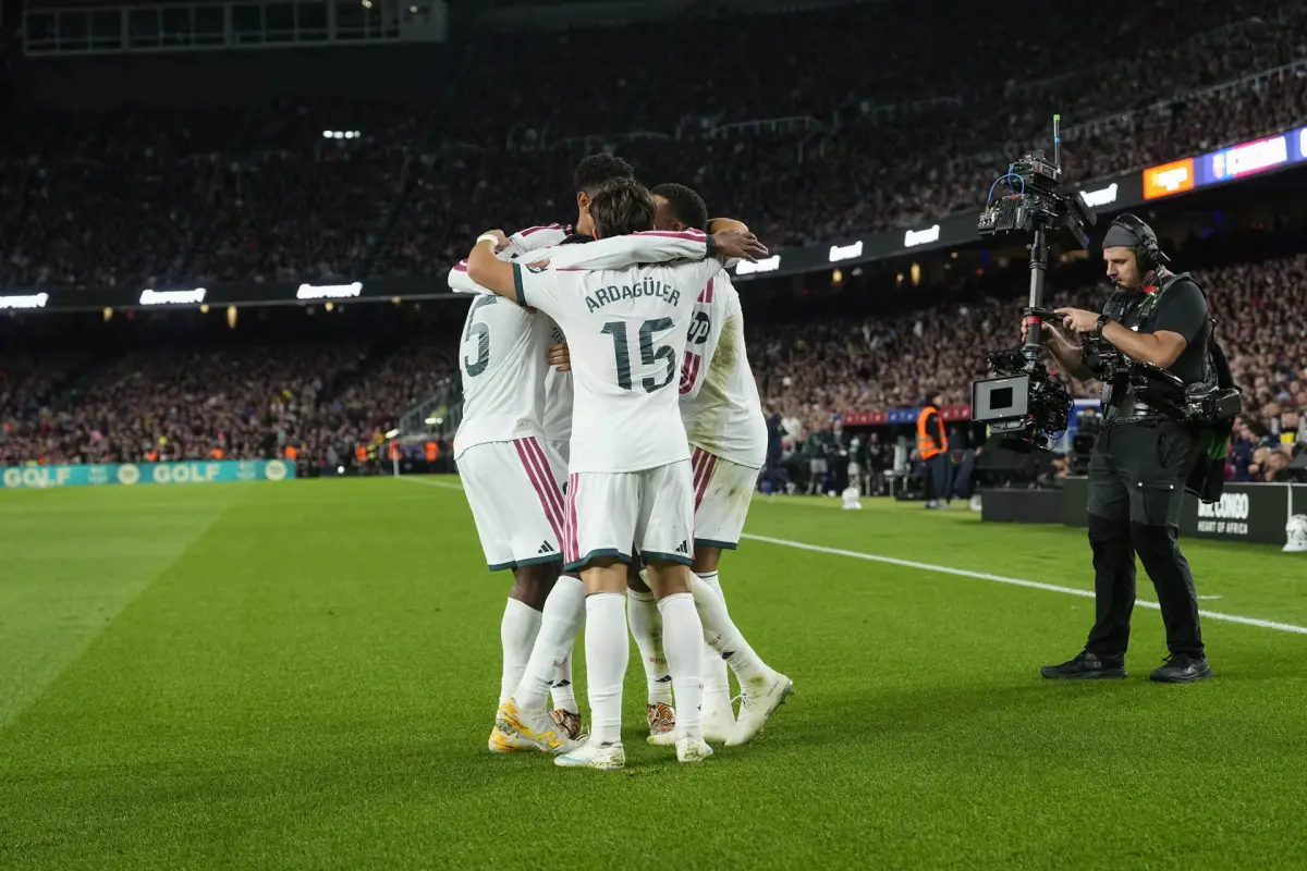 Celebración del Real Madrid ante el Barcelona en El Clásico - EFE