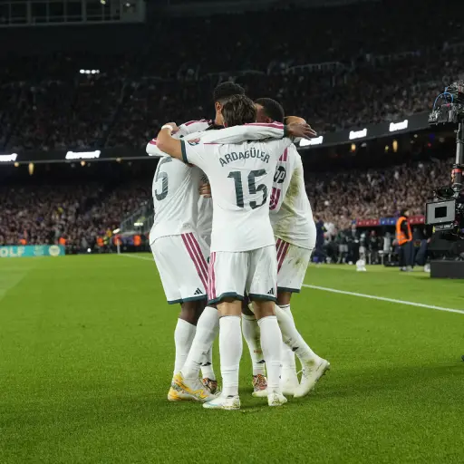 Celebración del Real Madrid ante el Barcelona en El Clásico - EFE
