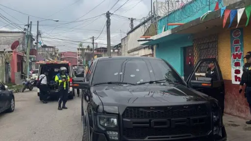 Área donde ocurrió el ataque armado en la zona 6. ,Bomberos Voluntarios