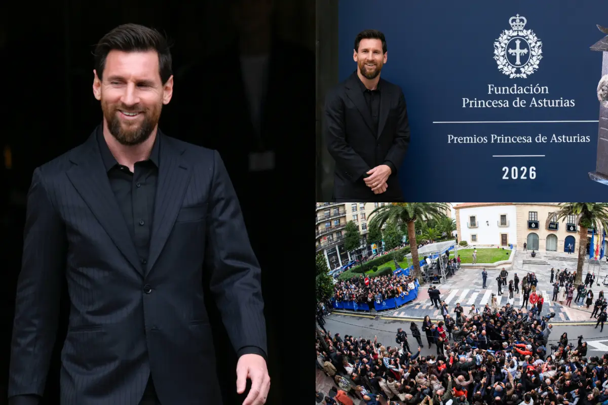 Lionel Messi llegó a Oviedo para recoger premio Princesa de Asturias