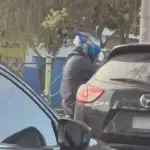  Motoladrón dispara contra automovilista durante intento de asalto en zona 7. ,Captura de pantalla video de X.