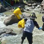 Área donde fue localizado el cuerpo sin vida de una persona en Totonicapán. ,Bomberos Voluntarios