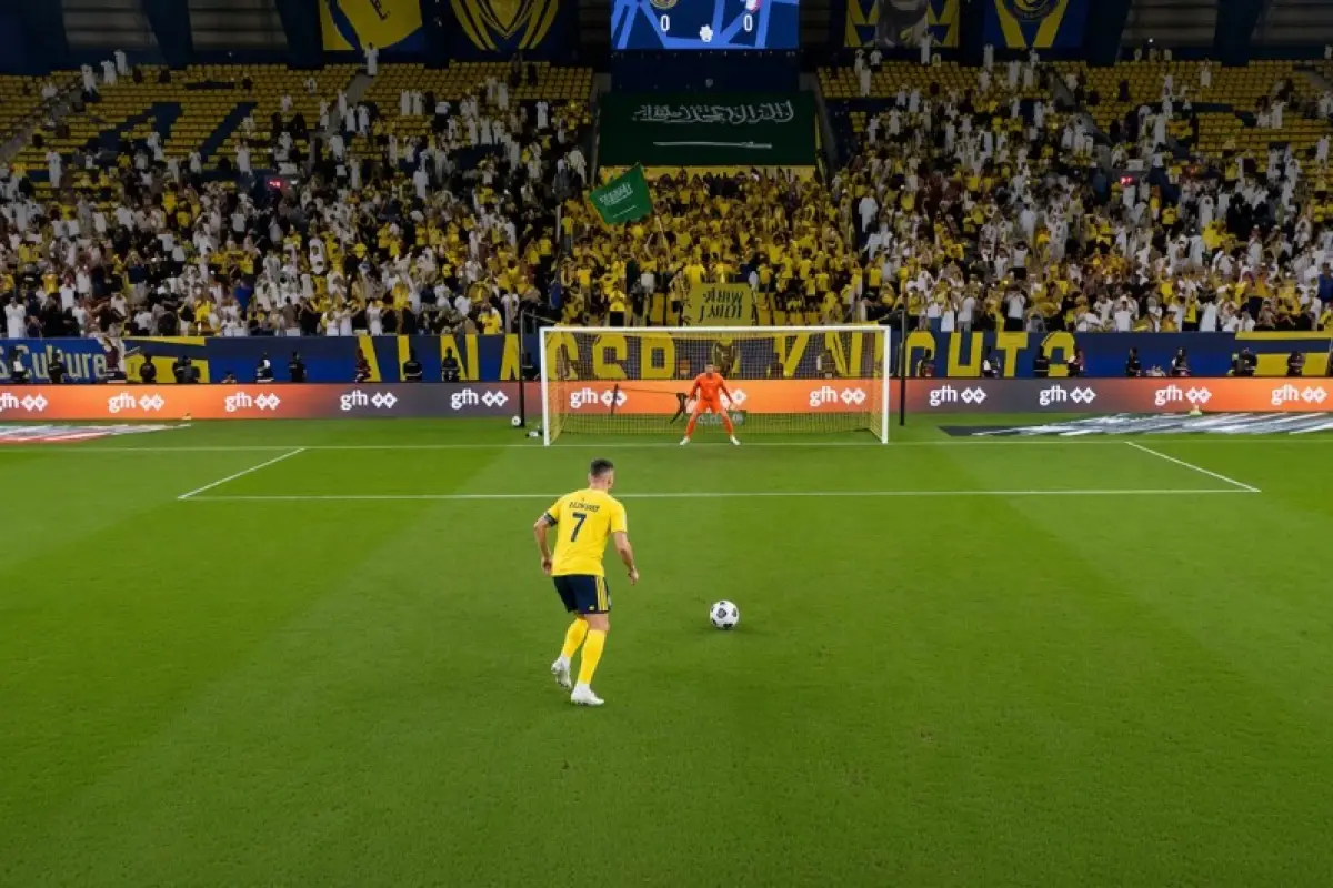 Cristiano Ronaldo antes de fallar un penal  