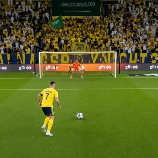Cristiano Ronaldo antes de fallar un penal  