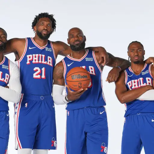 El quinteto titular de los 76ers para la presente temporada de la NBA - 76ers