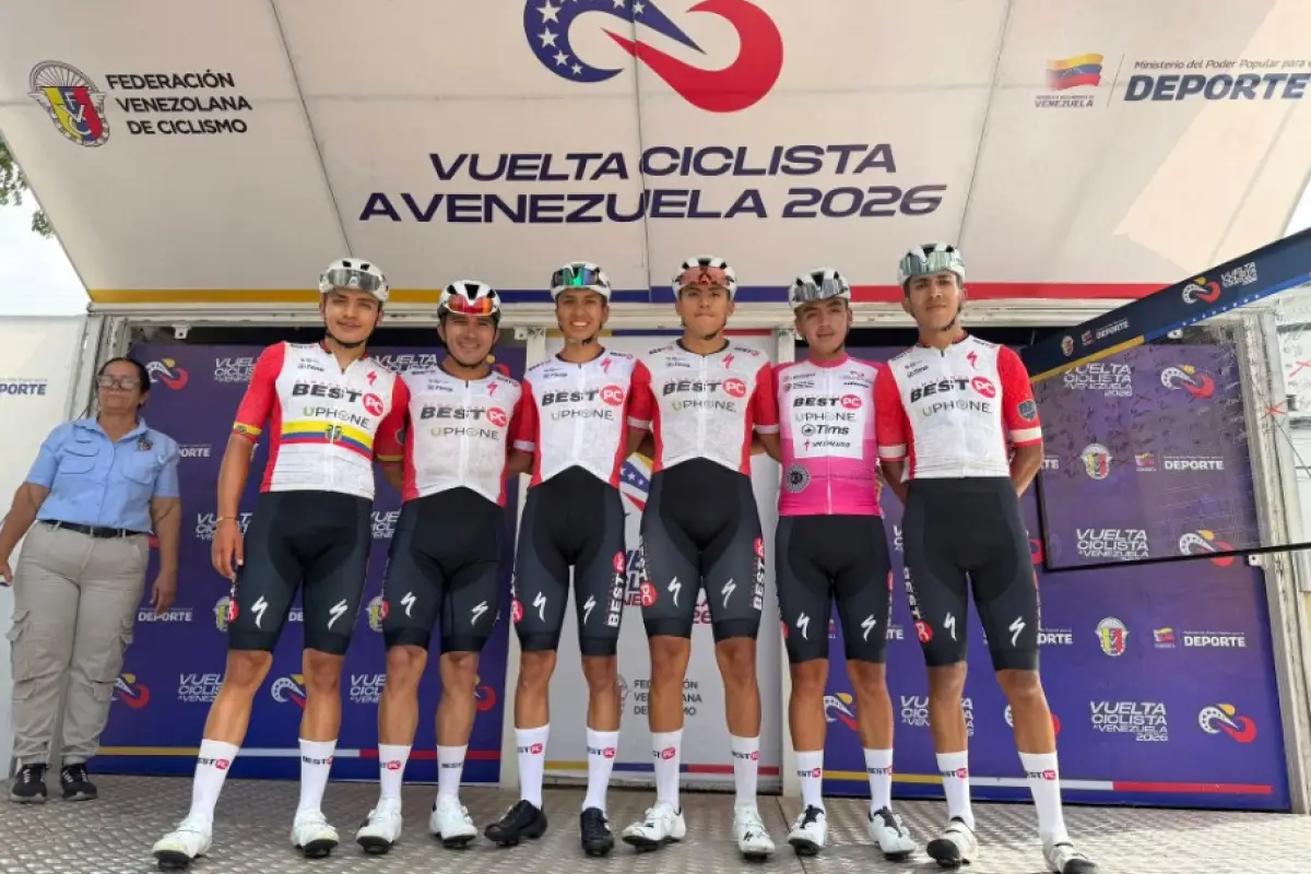 Sexteta del Best PC Ecuador que participó en la Vuelta a Venezuela 2026