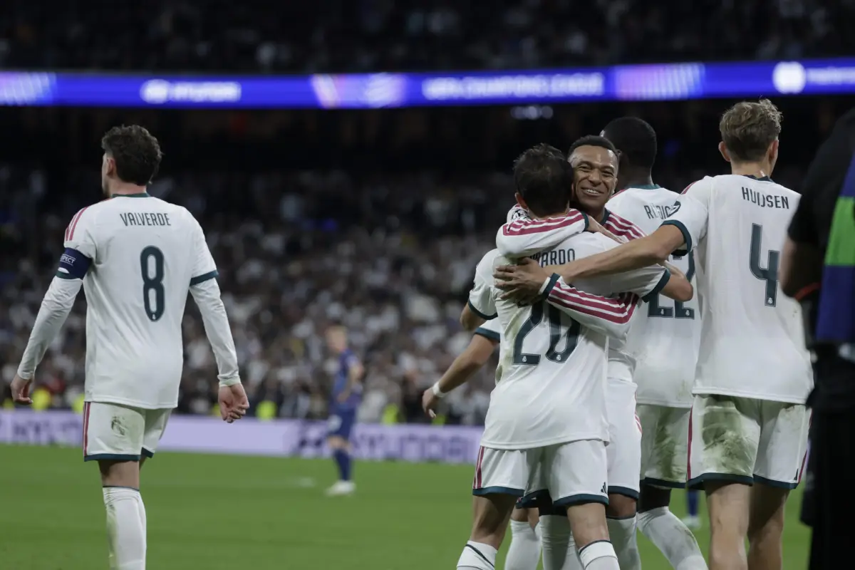 Celebración del Real Madrid ante el RB Leipzig en la Champions League - EFE