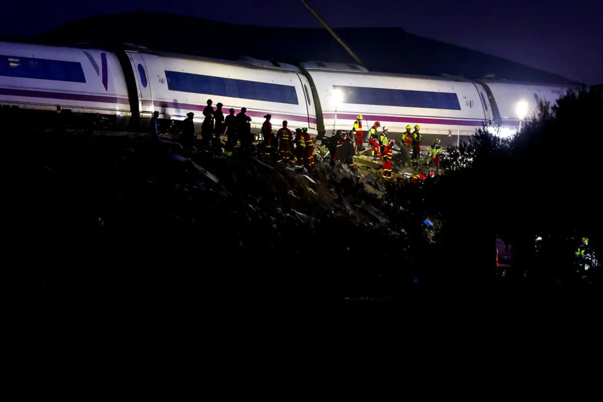 Área donde ocurrió el accidente de trenes en España., EFE