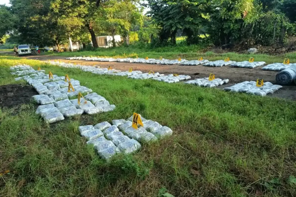 Operativo en Escuintla donde fue decomisada marihuana., PNC