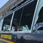 Pobladores destruyeron varios vehículos de la Policía ,Foto Emisoras Unidas San Marcos