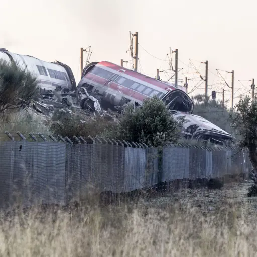 Accidente de trenes en España ,EFE