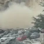 Formación rocosa colapsa y causa una tragedia en Capadocia, Turquía. ,Captura de pantalla video de X.