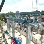  Un área de construcción de estaciones del Aerometro en la Ciudad de Guatemala. / FOTO: Municipalidad de Guatemala  ,Foto Aerometro