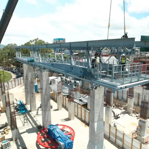  Un área de construcción de estaciones del Aerometro en la Ciudad de Guatemala. / FOTO: Municipalidad de Guatemala  ,Foto Aerometro